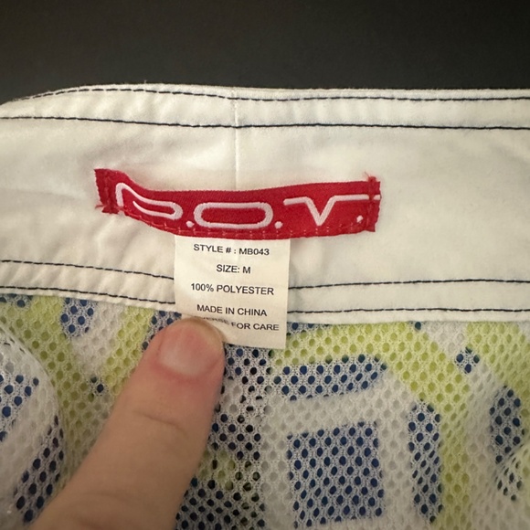 POV Swim Trunks Medium ~34" waist 3" inseam Gently worn Velcro closure - Picture 4 of 4